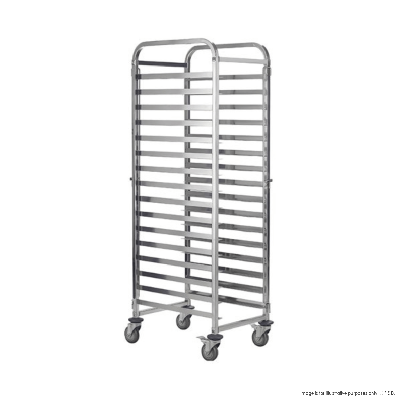 S/S GN Pan Trolley, 16 Pan Capacity, 380x550x1735mm 393577