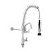 3Monkeez Inc 6" Pot Filler CLEAN-A-JET- S/S Single Hob Mount Compact Pre Rinse Unit.