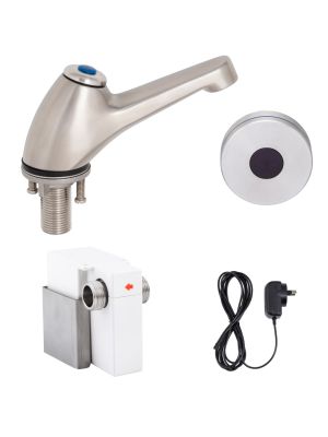 3Monkeez STAINLESS STEEL PILLAR TAPS - SENSOR OPERATED Battery