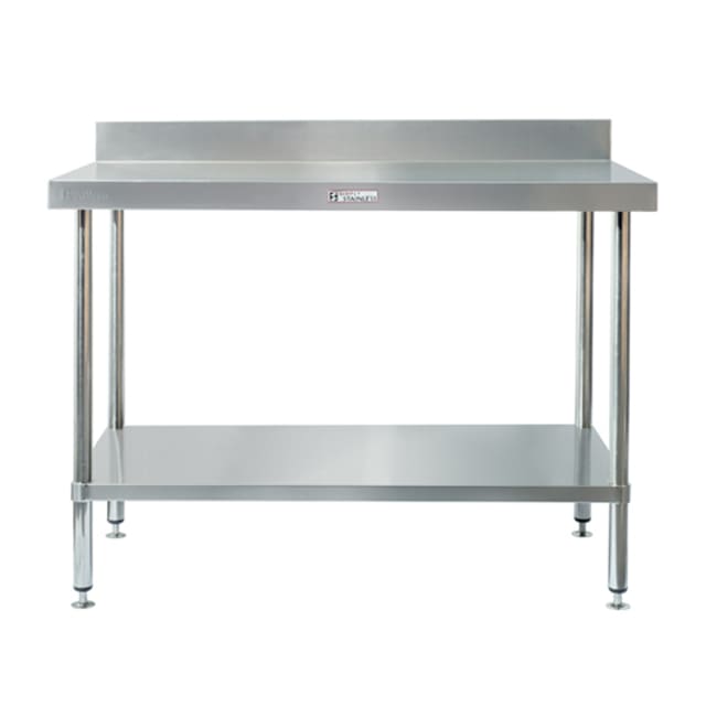 Simply Stainless Work Bench with Splashback Includes undershelf 450x600x900 SS02.0450