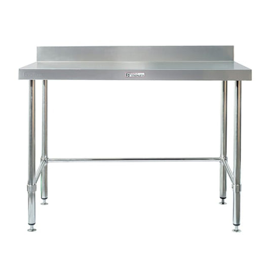 Simply Stainless Work Bench with Splashback Includes Leg Brace 1200x700x900 SS02.7.1200LB