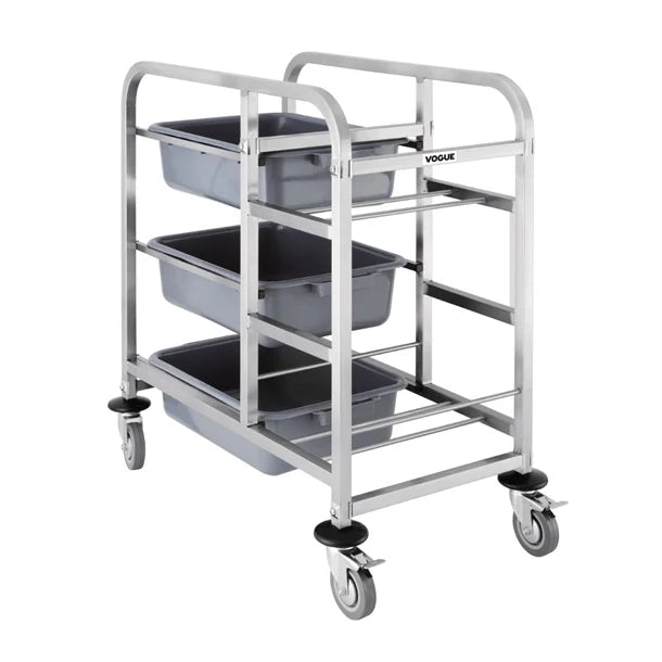 Vogue Stainless Steel Bussing Trolley DK738