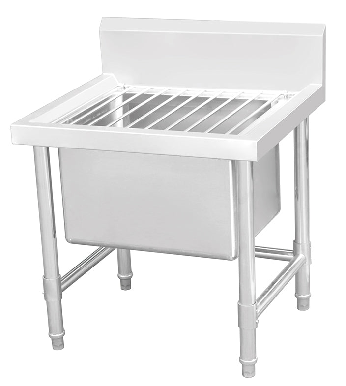 Kitchen Knock Mop Sink with Splashback & Leg Brace ASS-6153LGS 610 x 530 x 600 + 150mm