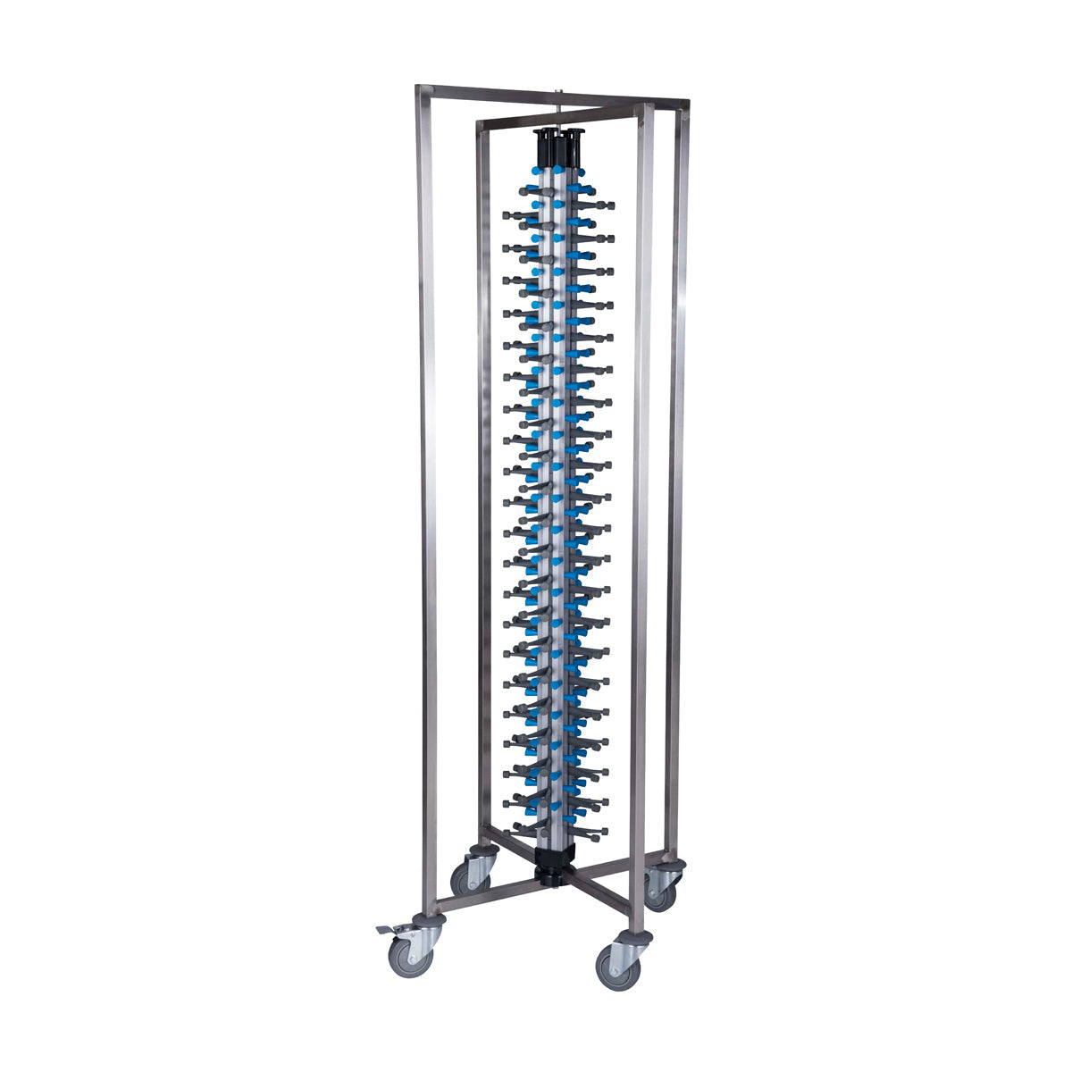 JIWINS MOBILE PLATE RACK FOR 84 PLATES S\S 650x590x1900mm