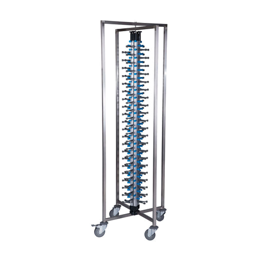 JIWINS MOBILE PLATE RACK FOR 84 PLATES S\S 650x590x1900mm
