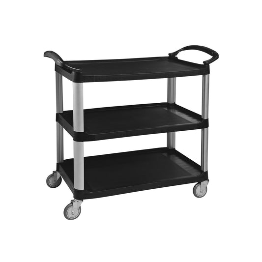 JIWINS SERVICE CART W/O PANEL BLACK PP/ALUM 980x530x930mm