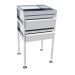 Freestanding Drawer Unit. No Locks. O/A 490mmL x 480mmD x 900mmH. Includes Adjustable Feet. 304 Grade S/S 2 Drawer