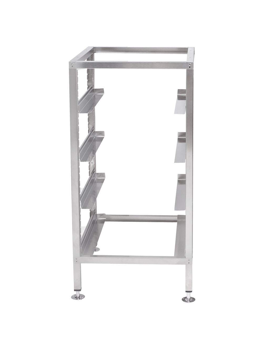 3Monkeez Freestanding Glass Rack - Complete Bay - 2x End Frames and 4x Pairs Tray Slides. 304 Grade S/S