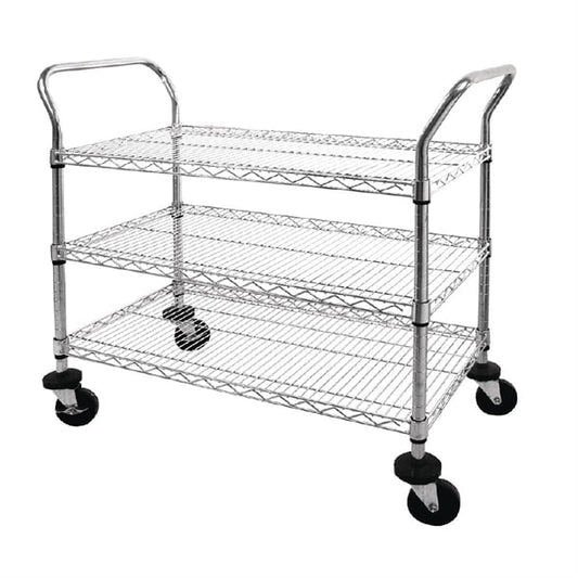 Vogue Chrome 3 Tier Wire Trolley CC432