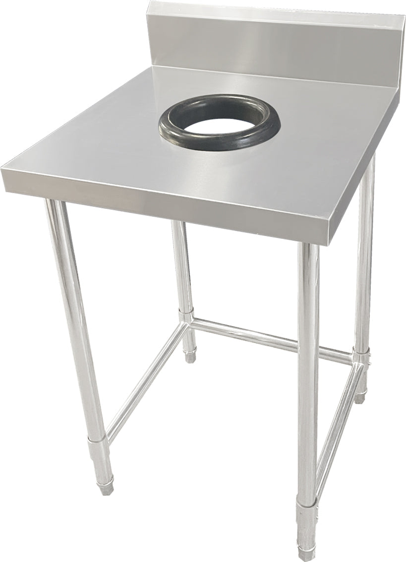 Kitchen Knock Waste Collection Bench with Splashback & Leg Brace CST-0770 700 depth 700 x 700 x 900 + 150mm