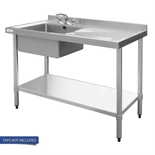 Vogue Single Bowl Sink R/H Drainer - 1000mm x700mm  90mm Drain