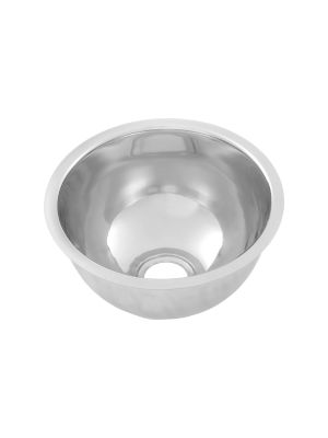 3Monkeez Round Pressed Bowl with 20mm Flange. 50mm Centre Outlet. 304 S/S 300 Dia x 165