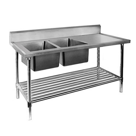 Modular Systems Double Left Sink Bench with Pot Undershelf 1800x600x900 DSB6-1800L/A