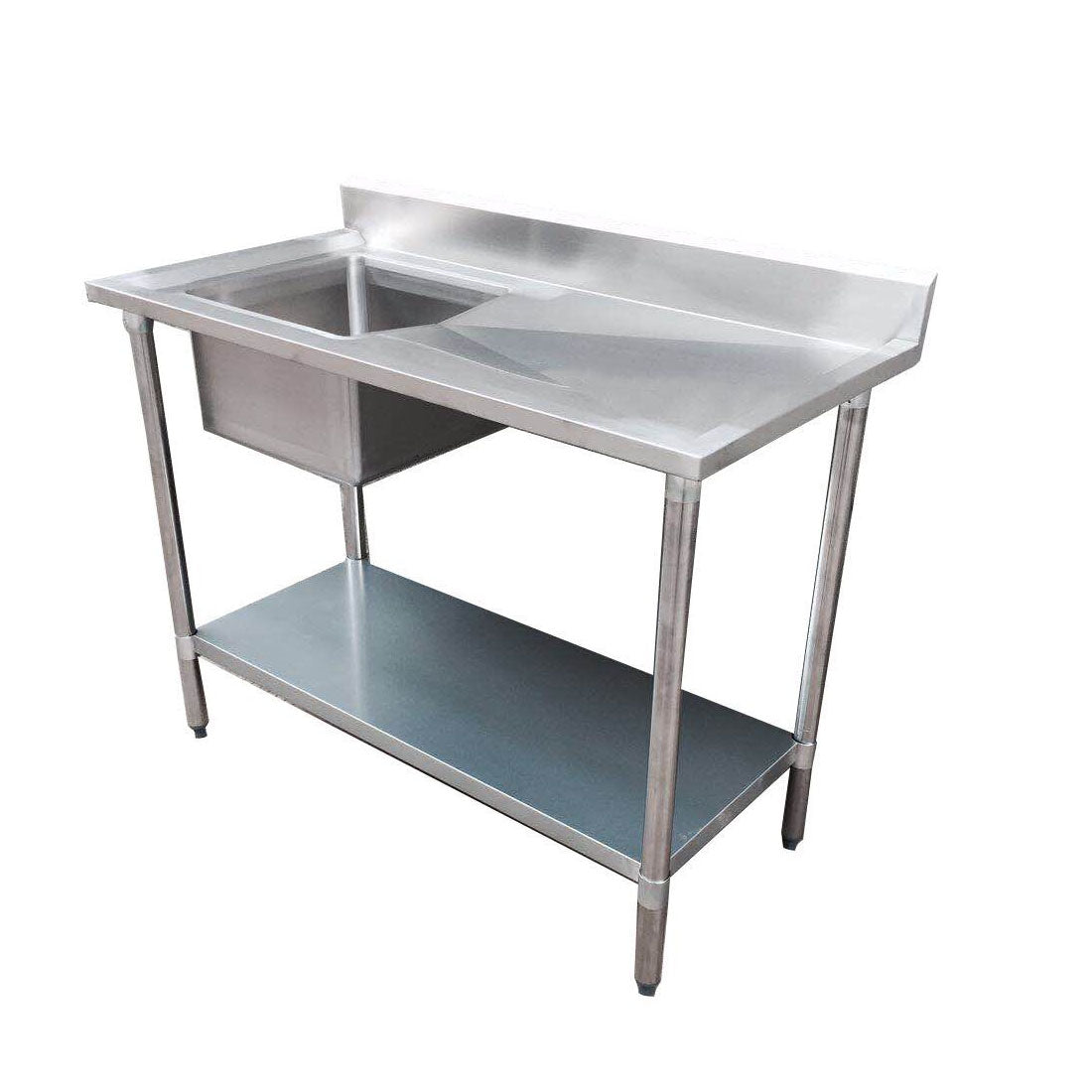 Economic 304 Grade SS Left Single Sink Bench 1500x700x900 with 500x400x250 sink 1500-7-SSBL