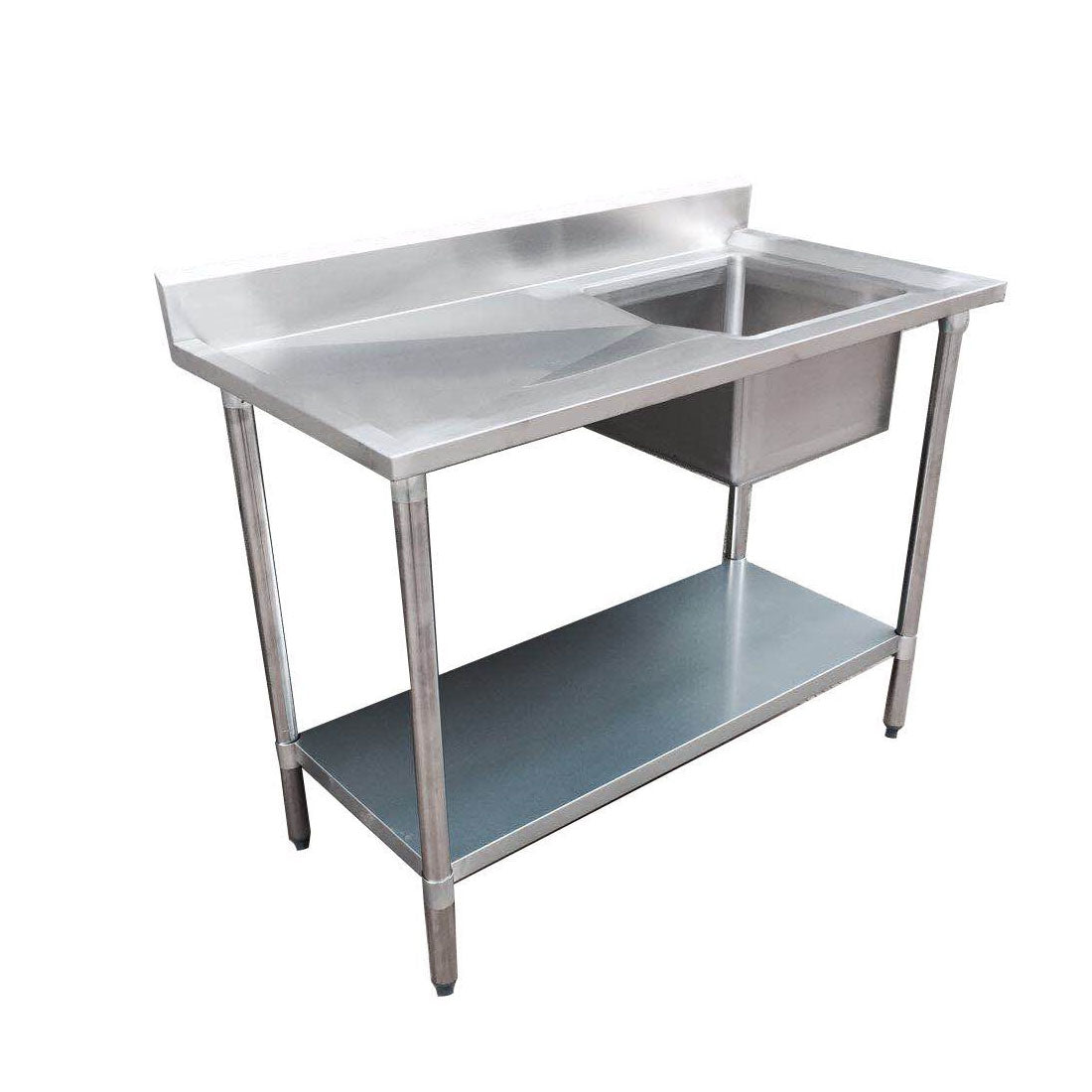 Economic 304 Grade SS Right Single Sink Bench 1500x600x900 with 500x400x250 sink 1500-6-SSBR