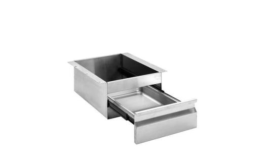 Stainless Steel Drawer 125mm deep, supplied with lock SS19.0100
