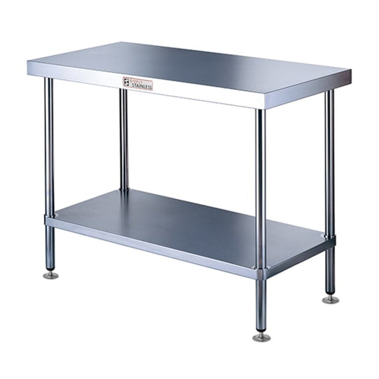 Simply Stainless Work bench with undershelf 2400x700x900 SS01.7.2400