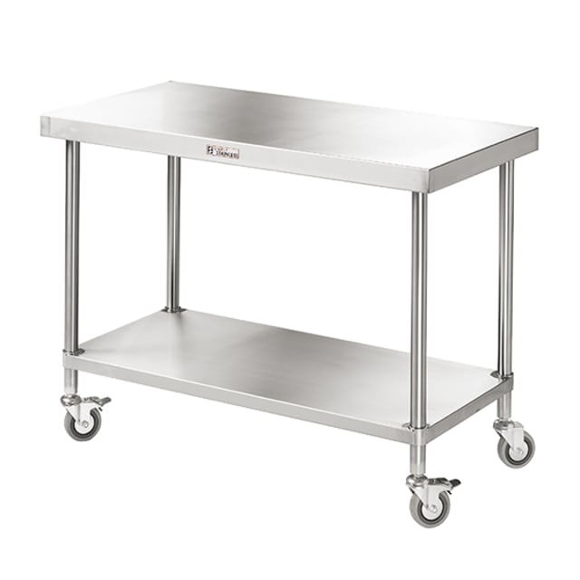 Simply Stainless Mobile Work Bench Includes undershelf 600x600x900 SS03.0600