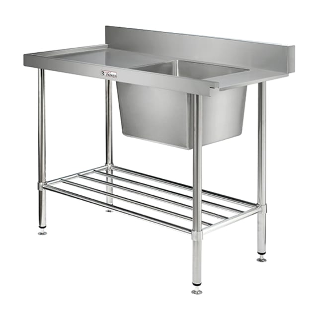 Simply Stainless Dishwasher Inlet Bench - Left Hand Inlet 2100x700x900 SS08.7.2100L