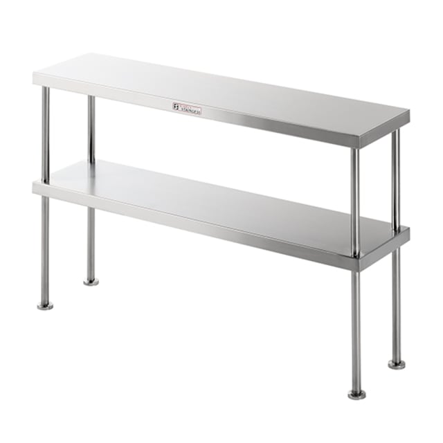 Simply Stainless Double Bench Over Shelf  2 Tier 2100x300x750 SS13.2100