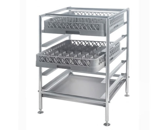 Freestanding Dishwasher Basket Stand 
Suits leading brands of popular commercial dishwasher baskets