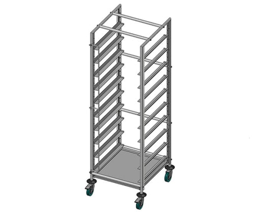 Mobile Dishwasher Basket Trolley
Includes: adjustable runners to suits leading brands of popular commercial dishwasher baskets