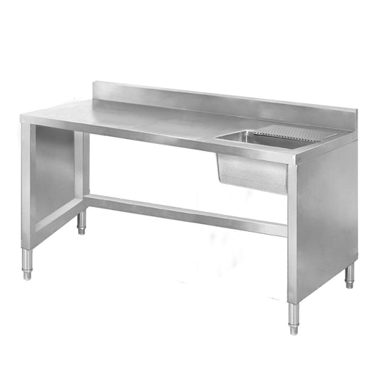 Modular Systems Sink Work Bench with Splashback 1400mm 1400x600x900 SSB6-1400R