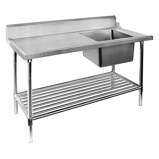 Modular Systems Right Inlet Single Sink Dishwasher Bench 1200x700x900 SSBD7-1200R/A